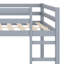 Lit mezzanine en bois avec échelle-597268902