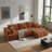 Chennova Modern Chenille Boneless Sectional Sofa with Tufted Design and Pocket Spring Structure-118691998-124206736