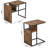 27.6'''' Reversible C Shaped End Table
