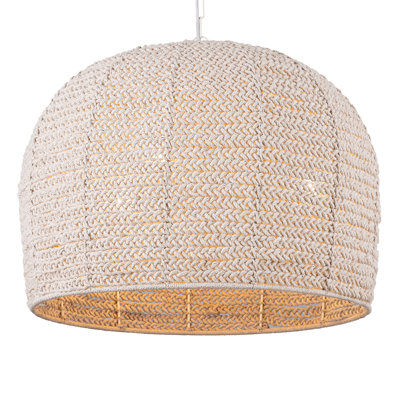 Antiqua 3 - Light Natural Dome Pendant