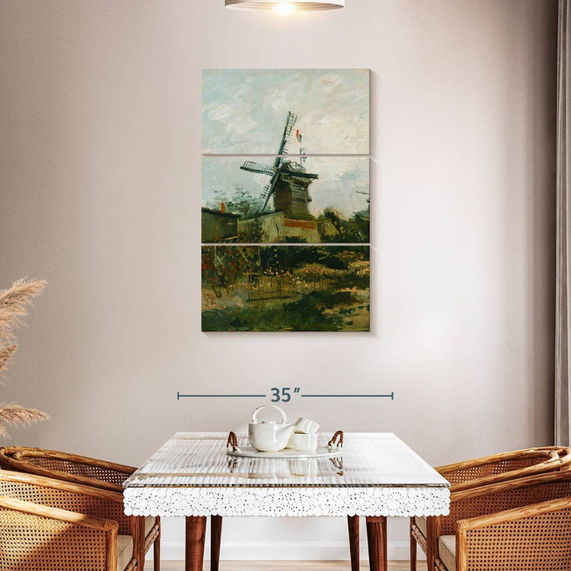Lilie Windmills On Montmartre, 45" H x 28" W