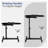 Mobile Computer Desk, Adjustable Height Standing Table, Laptop Desk Rolling Sit-Stand with Wheels-80291864