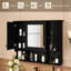 Armoire à pharmacie murale pour salle de bain, armoire de salle de bain moderne avec miroir, armoire à miroir avec tablettes ouvertes-106805267