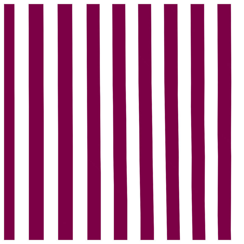 Tapis de bain blanc à rayures mauves, L 24 po x L 17 po