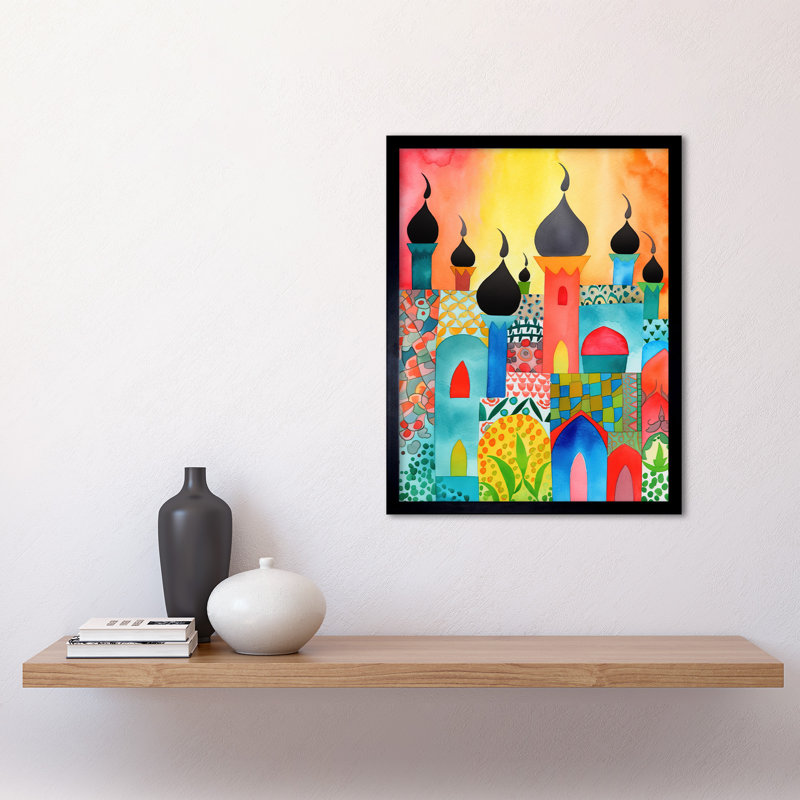 Abstract Islamic Cityscape - Single Picture Frame Print