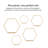 Hans Solid Wood and Iron Hexagon Accent Shelf (Set of 5)-168368542
