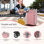 Manicure Trolley with Table, Pink Foldable Traveling Nail Desk w/Storage, Worktable and Mirror