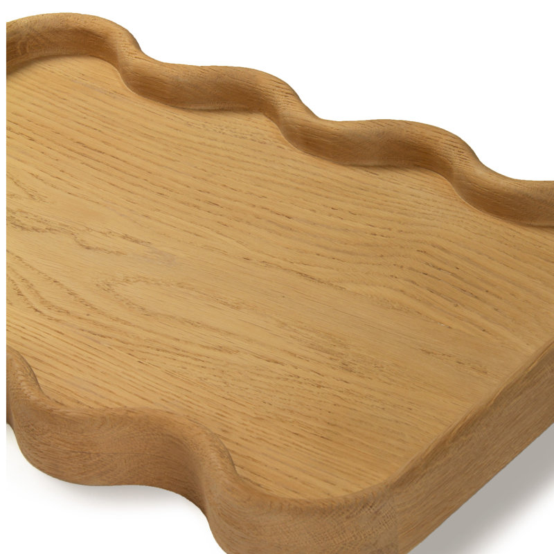 Plateau en bois massif Almandine, Brun, H 1,5 po x l 19,25 po x P 13,1 po