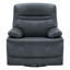 Fauteuil inclinable électrique pivotant de 35,4 po en cuir véritable avec appui-tête réglable Felisa-133631755