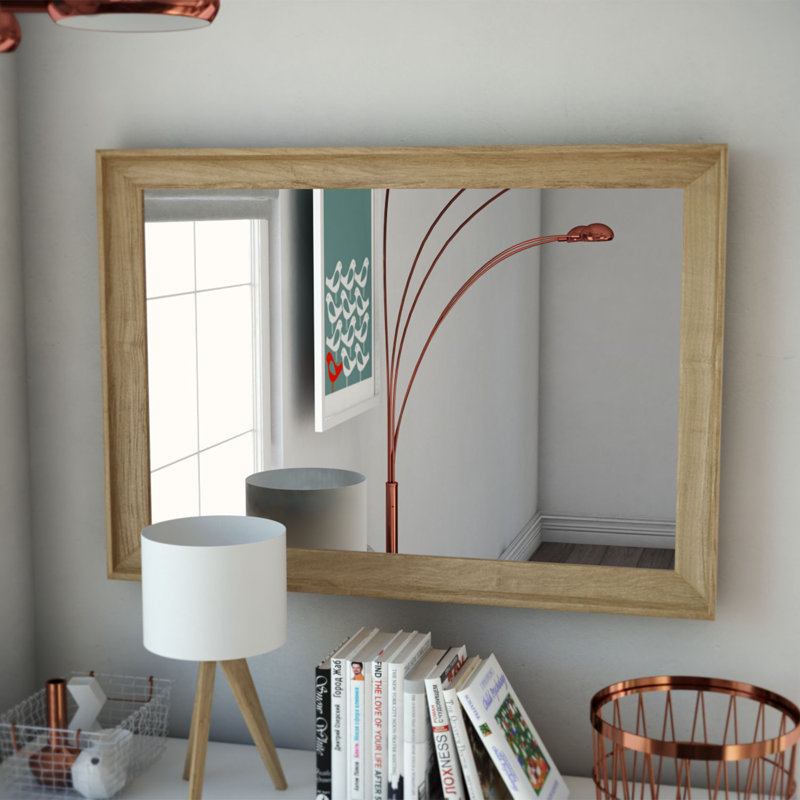 Maldon Solid Wood Rectangle Mirror, 74 cm H x 104 cm W