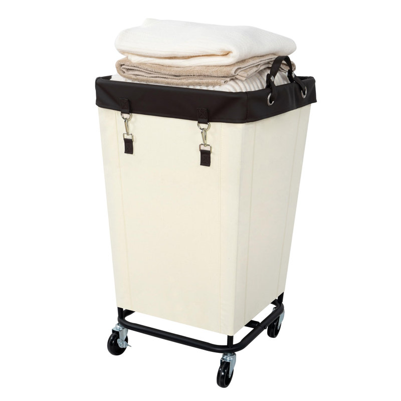 160L Laundry Hamper With Wheels, Large Clothes Laundry Basket for Home, Closet, Dorm, Bathroom, Laundry Room, Beige