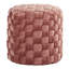 Pouf rond en velours de 17 po de largeur-680336473