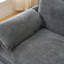Canapé modulaire confortable en chenille gris en U pour salon familial