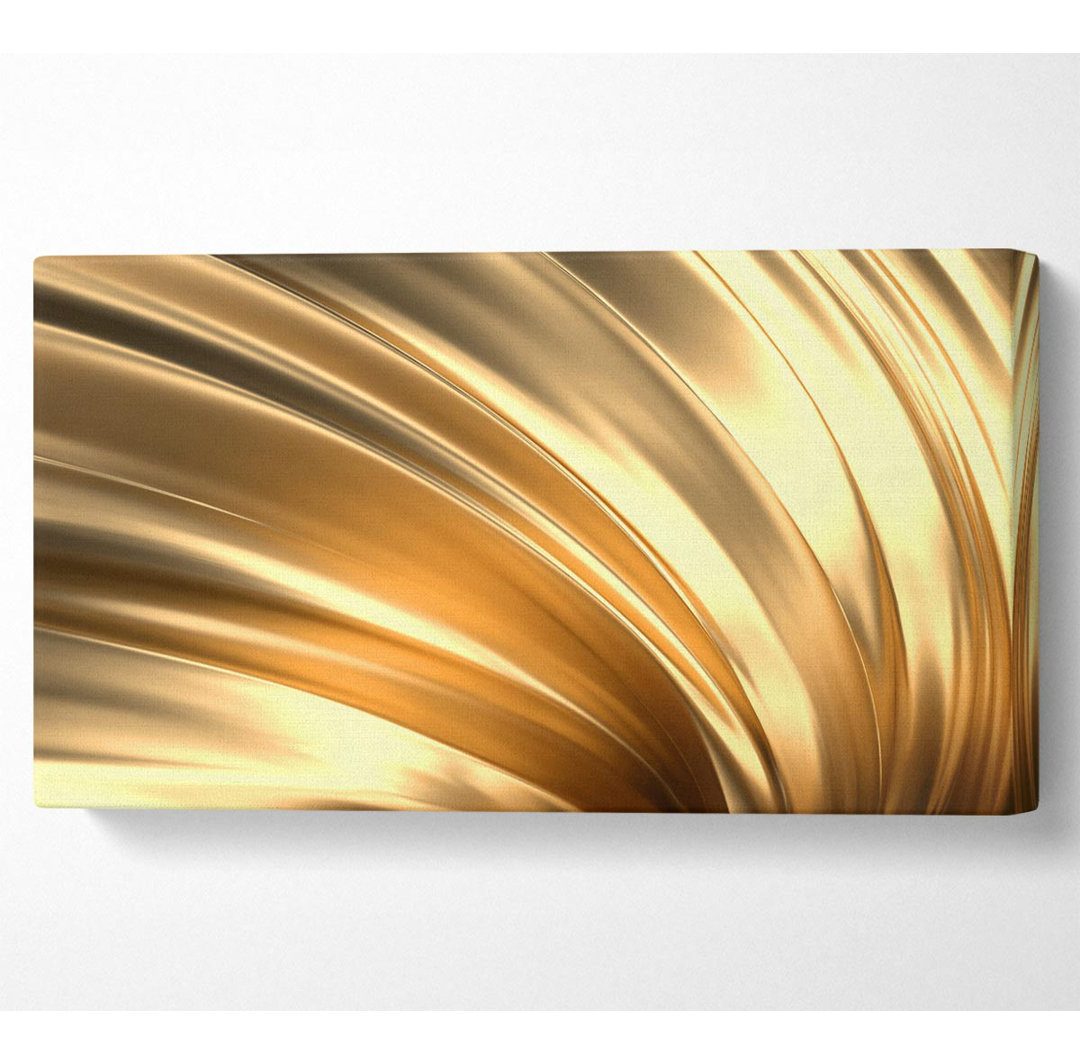 Gold Textured Fabric - Kunstdrucke auf Leinwand