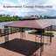 Auvent de remplacement pour pavillon de jardin à double toit 13 x 10 pi - Protection en tissu brun et hydrofuge