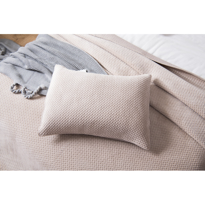  Ensemble de couvre-lit réversible en microfibre et microfibre, Couvre-lit très grand + 2 taies décoratives, Sable de bouleau