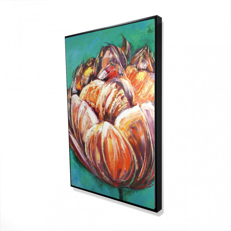 «Abstract Double Tulips Flower» sur toile