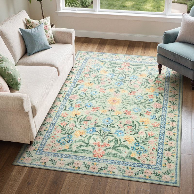  Tapis lavables antidérapants Boho, Rectangle 5 pi x 7 pi