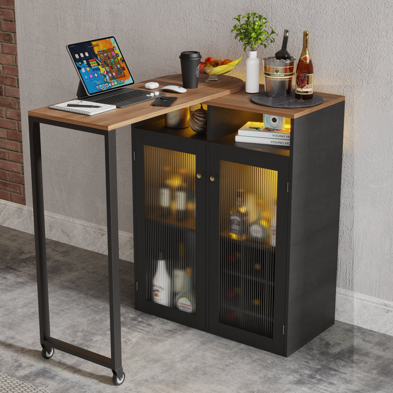 Bar rotatif 360 ° avec éclairage DEL, Noir