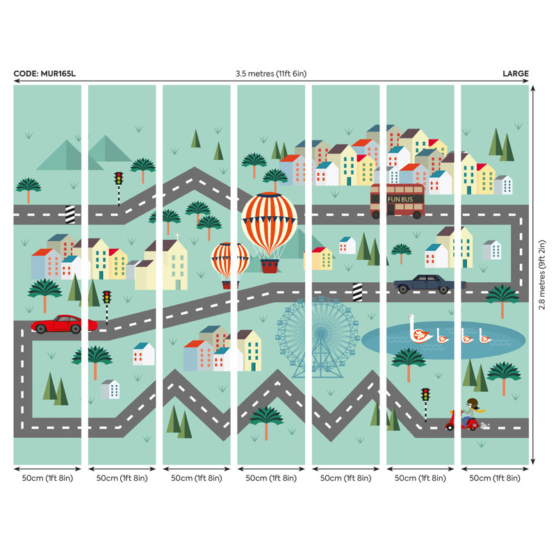 Holmes Matte Wall Mural, 280cm L x 350cm W