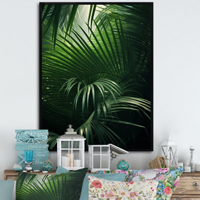 «Jade Jungle Thick Jungle Of Palm Trees IV», reproduction sur toile