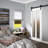 Silkscreen Glass Wood Primed Barn Door without Installation Hardware Kit-100257062