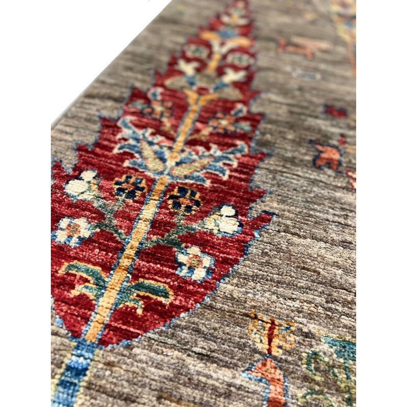 Abstract Area Rug in Gray