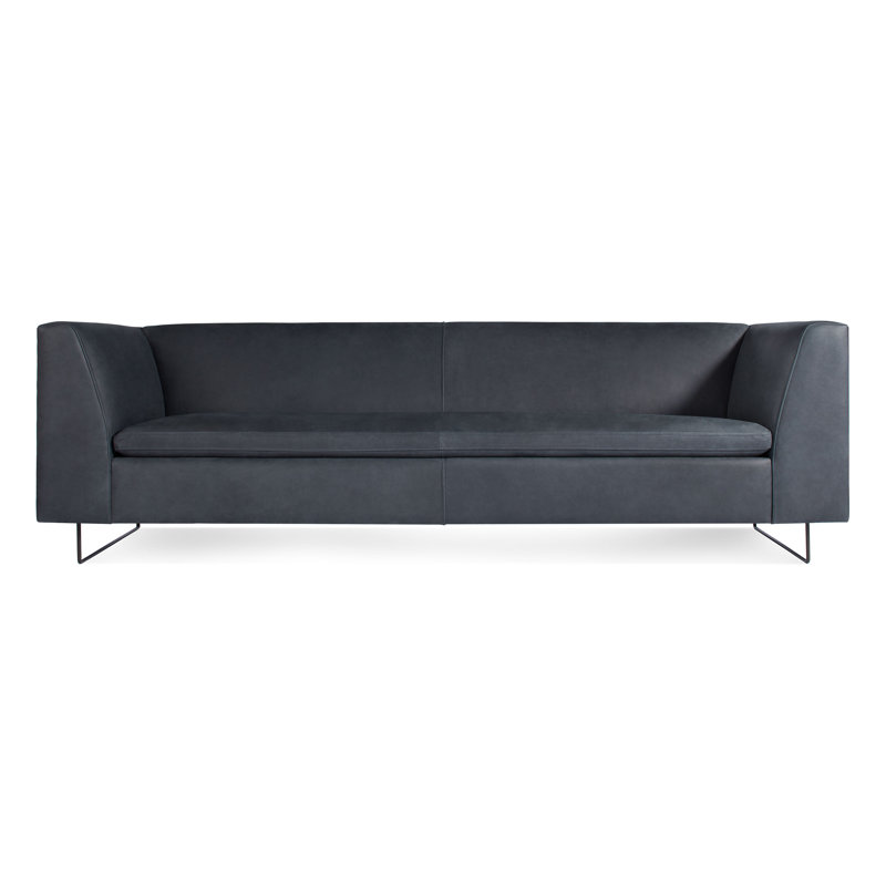 Bonnie Sofa, Ink Genuine Leather, 29" H x 96" W x 33" D