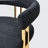25" Upholstered Gold Chenille Arm Counter Stool (Set of 4)-992046053