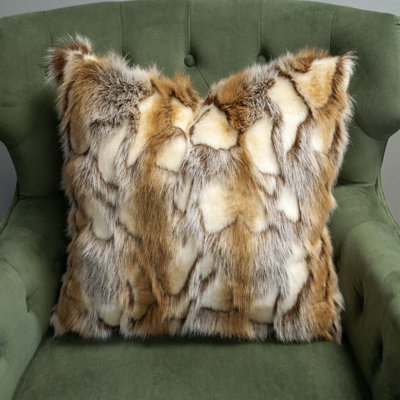 Ensemble de coussins décoratifs en fausse fourrure Thomas Collection® Brandy