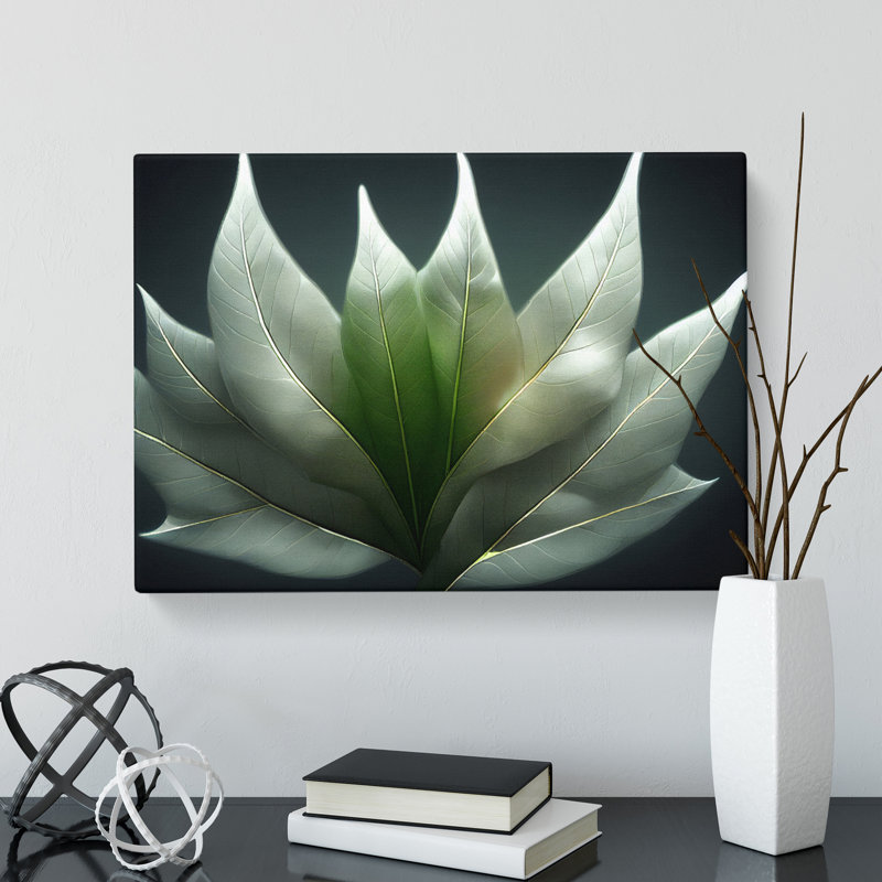 Enlightened Leaf - Wrapped Canvas, 35cm H x 50cm W x 3cm D