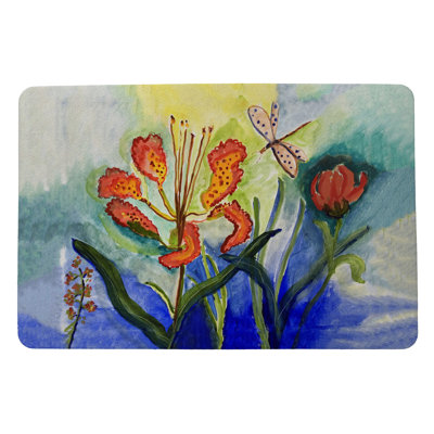 Tapis anti-dérapant 18 po x 26 po Geddis Tiger Lily