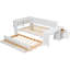 Lit de jour avec tablettes de rangement, tiroirs, lit gigogne, station de charge, lumière DEL, bureau et armoire-958893563