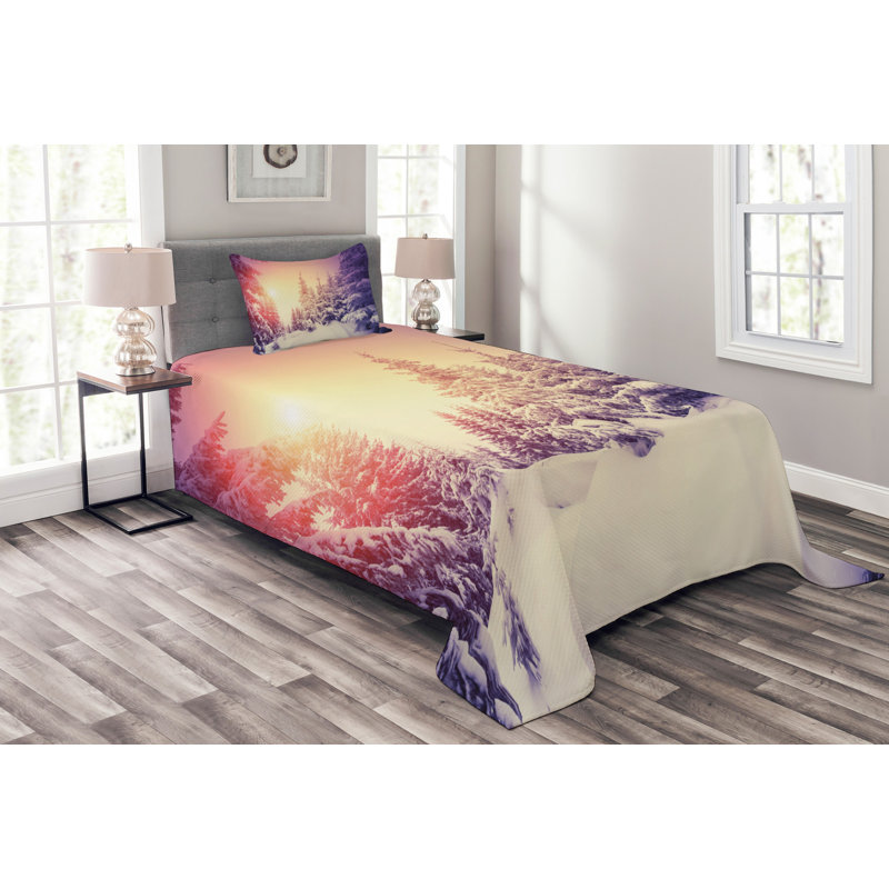 Addysun Orange/Blue/Black Bedspread Set, 170 x 220 cm Bedspread - 1 Sham