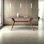 Rectangular rock slab dining table