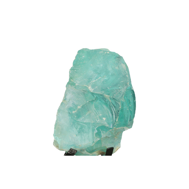Refractory Glass Sculpture, Blue, On Base