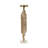 Modern Metal and Marble Pillar Candle Holder - Contemporary Sculptural Design with Textured Aluminum and Stone Accents for Decorative Display - Single Freestanding Minimalist Candle Stand-719547630