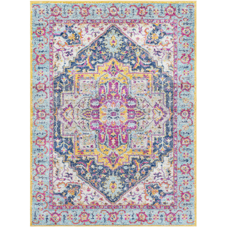 Tapis rose / jaune Adeliza