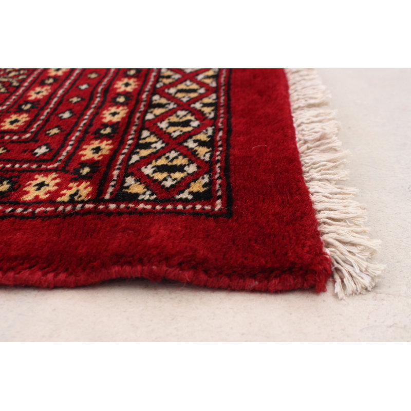 Tapis rouge foncé Finest Peshawar Bokhara 8 pi 2 po x 9 pi 6 po