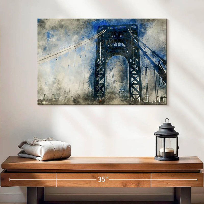 Lilie Abstract Bridge, 16" H x 24" W