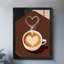 «Black Love Vintage Love Coffee», impression murale encadrée de style rétro-1250657974