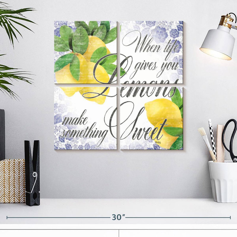 Tergel Summer Lemons II, 18" H x 18" W