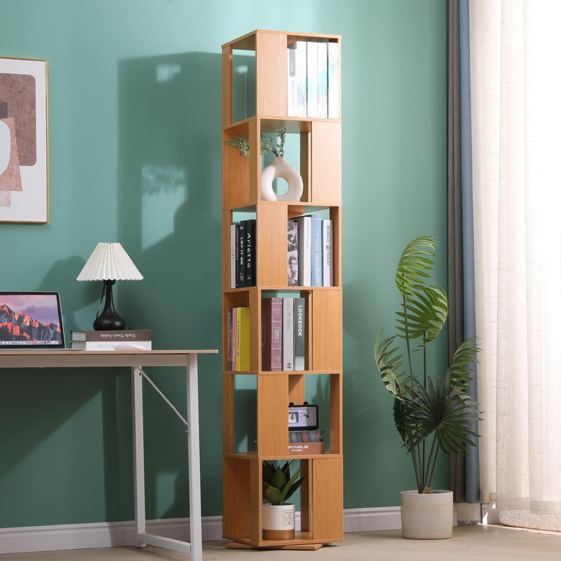 190cm H x 34cm W Corner Bookcase, Orange
