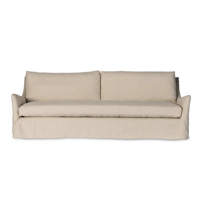 Fenway 94" Linen Recessed Arm Sofa