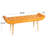 Wood and Goat Leather Bench