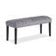 Ensemble de salle à manger 6 pièces avec plateau rectangulaire en faux marbre et plateau en bois massif-285860094