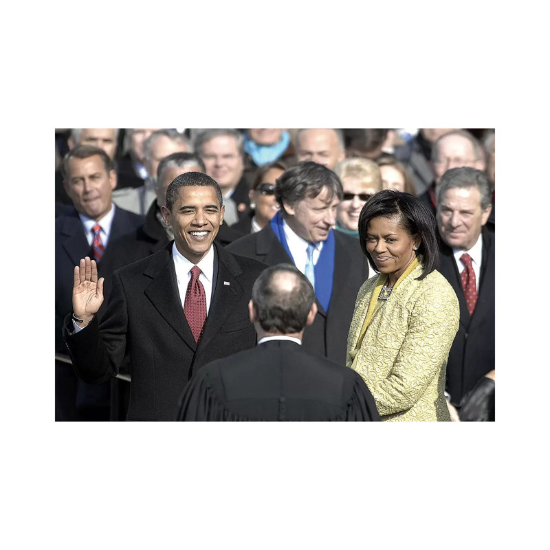 Barack Obama (61) - reproduction de photo sur toile tendue, H 18 po x l 26 po x P 1,5 po