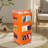 Chariot de rangement à 3 niveaux avec 4 tiroirs et roulettes - H 31,1 po x l 14,17 po x P 14,17 po-107927673