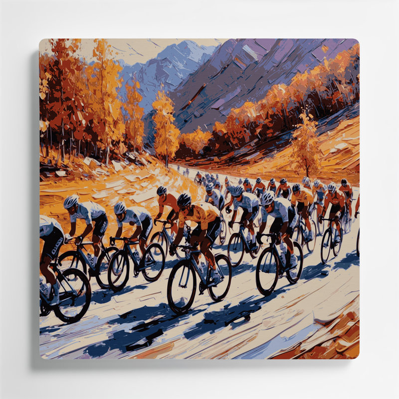 «Sports Cycling», art mural en métal brun, H 16 po x l 16 po x P 0,05 po