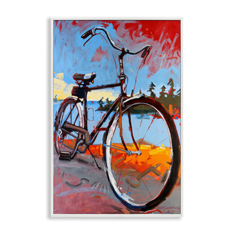 Giclée encadrée, ce soir, par Adam Swanson, H 18 po x l 12 po, Estampe numérique encadrée blanc bord de mer